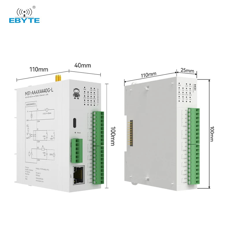 Distributed Wireless Remote IO Module Modbus RTU Control LoRa Host ...