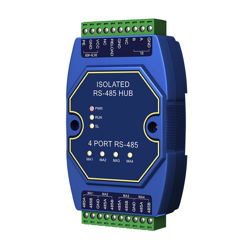 Industriële RS485-hub, 2 Extra Poorten Via 1 Masterpoort, Met Signaalrelais, Isolatie En Brede Baudrate (300-460800 Bps)