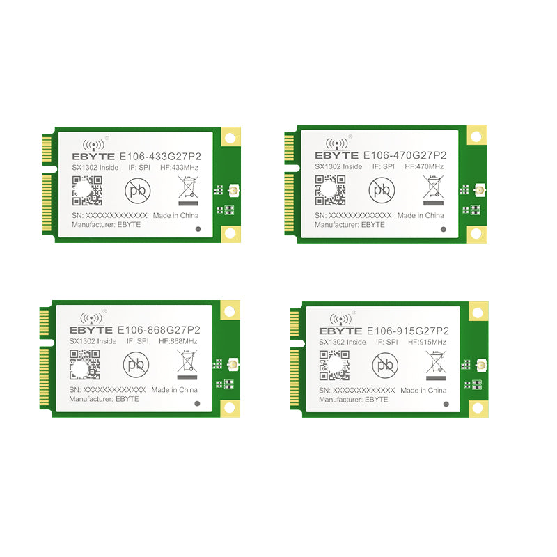 Ebyte E106 Series LoRaWAN Gateway Module SX1302 433/470/868/915MHz 27dBm RF Modules Half-duplex Built-in PA LNA Higher-speed