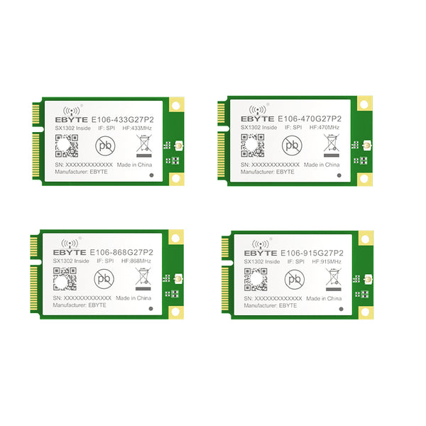 Ebyte E106 Series LoRaWAN Gateway Module SX1302 433/470/868/915MHz 27dBm RF Modules Half-duplex Built-in PA LNA Higher-speed