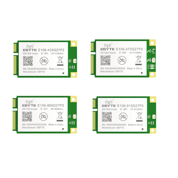 Ebyte E106 Series LoRaWAN Gateway Module SX1302 433/470/868/915MHz 27dBm RF Modules Half-duplex Built-in PA LNA Higher-speed