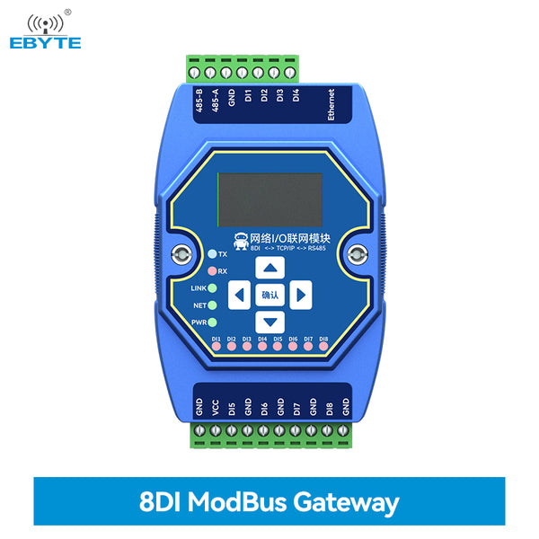 Ebyte OEM/ODM ME31-AXXX8000 8DI Analog input Modbus gateway support network module ethernet io module