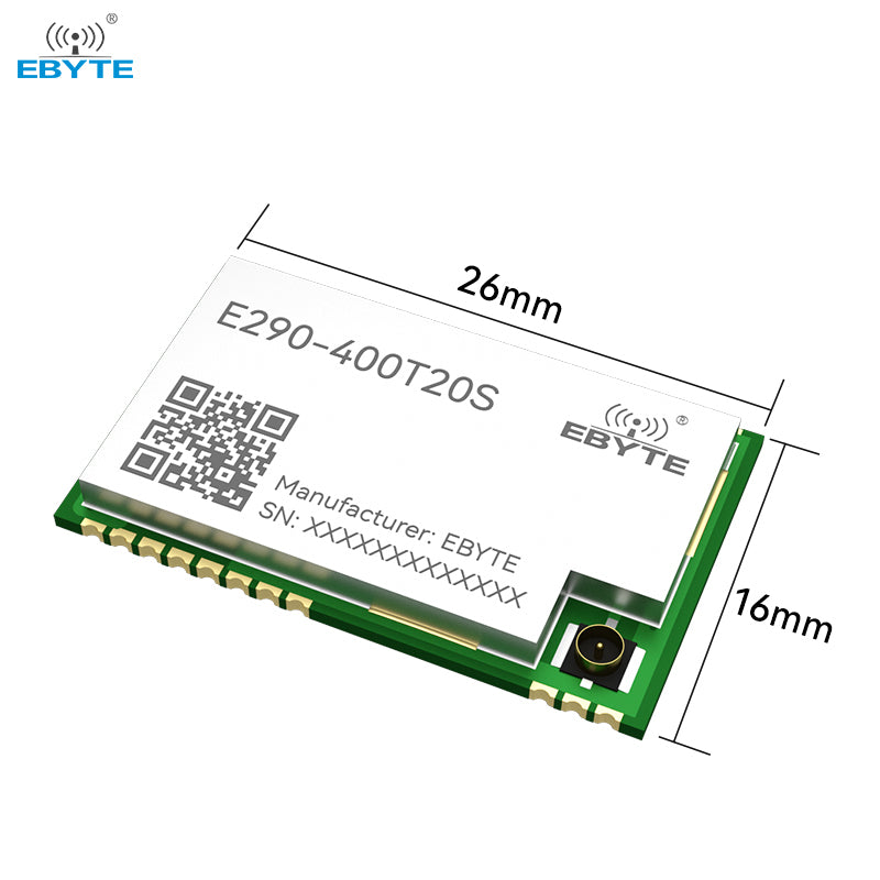 EBYTE E290-400T20S PAN3060 ChirpIoT™ Spread Spectrum Module IPEX/Stamp Hole AT Command Airspeed Adaptation Automatic Relay