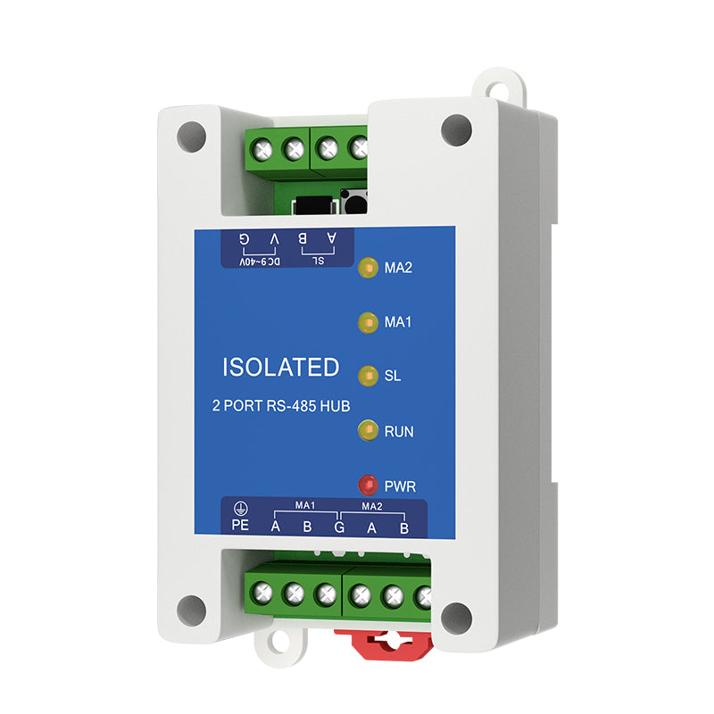 Industrial 2way Cache Type RS485 to 1way RS485 Hub DC 9~40V Optical Isolation Multi to one Hub CDEBYTE E810-R21 ESD Protection