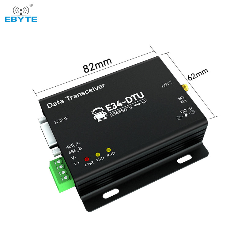 EBYTE E34-DTU(2G4H27) high rate RS232 RS485 interface 5km long distance 500mW DTU 2.4GHz wireless data transmission modem