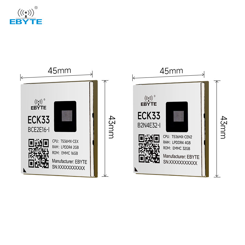 Ebyte ECK33 Series Industrial Grade Al Embedded Core Board Allwinner T536 4-core ARM NPU Single Board Computer 16/32GB 1.6GHz