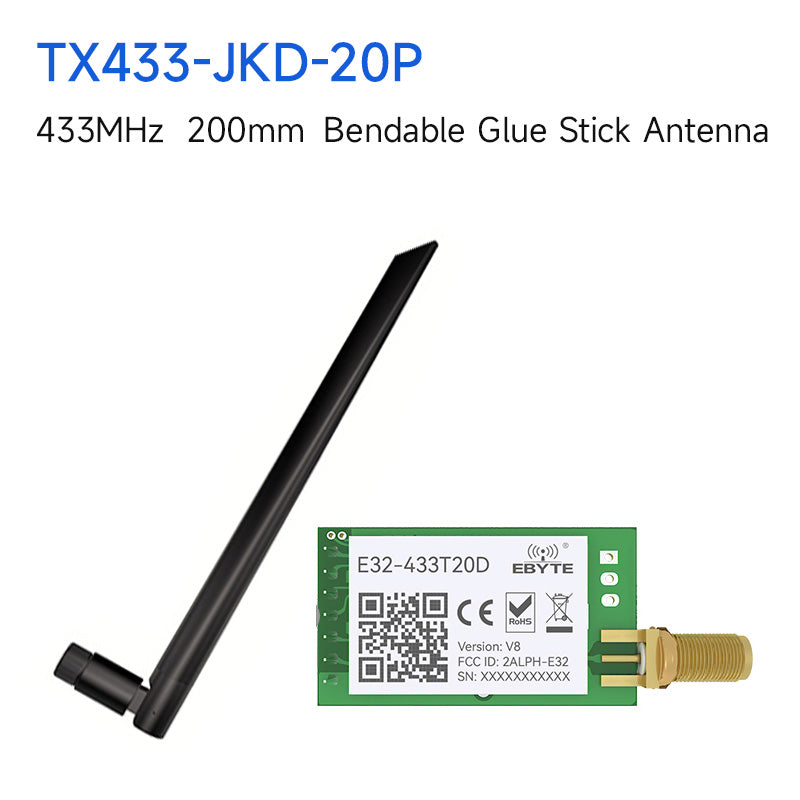 Ebyte E32-433T20D LoRA UART RF Module 433MHz 20dBm Long Range 3km Transceiver Transmitter Receiver SMA-K Antenna