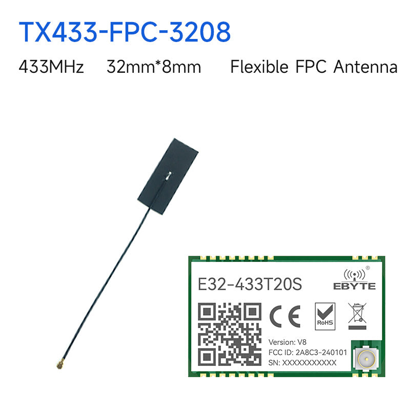 Ebyte E32-433T20S-V8.X SX1278 Lora Wireless Module 5.5km Long Transmission Range IPEX/Stamp Hole Antenna LoRa Spread Spectrum Module