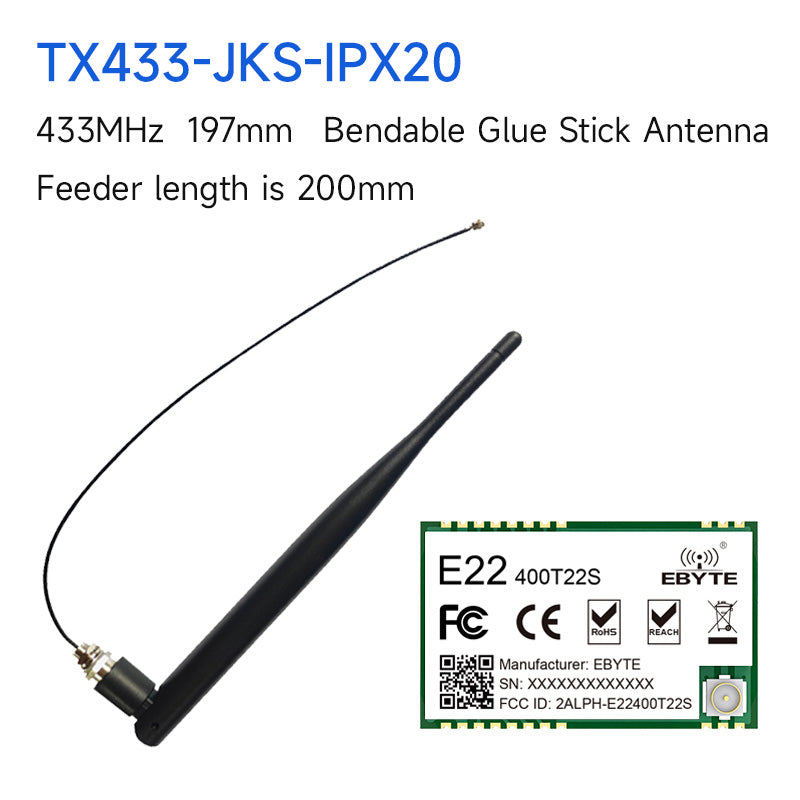 Ebyte E22-400T22S-V2 Semtech SX1268 UART 5Km Range 433Mhz 22dBm SMD 16*26mm CE RoHs FCC TCXO External and UFL Antenna LoRa Wireless