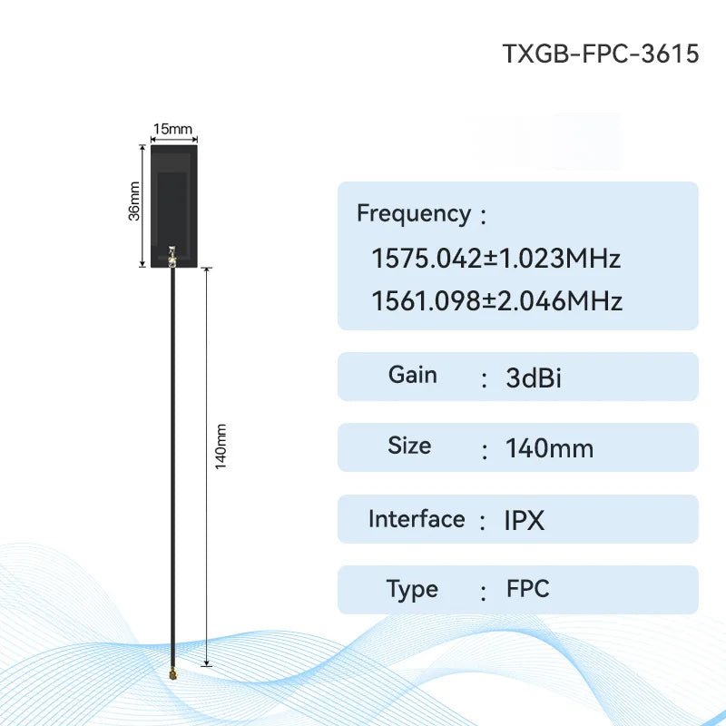 1575MHz GPS Beidou Antenna 3 - 8dBi CDEBYTE Fiberglass Antenna FPC Build - in Glue Stick Sucker Antenna for Wireless Module - IOT Module Shop Manufacturer Factory