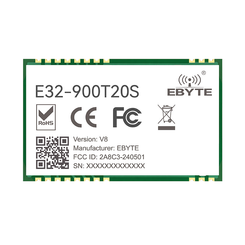 SX1276 Беспроводной модуль LoRa 100 мВт E32-900T20S 868/915 МГц Поддержка Air-Wake up SMD Беспроводной модуль дальнего действия Приемопередатчик даты