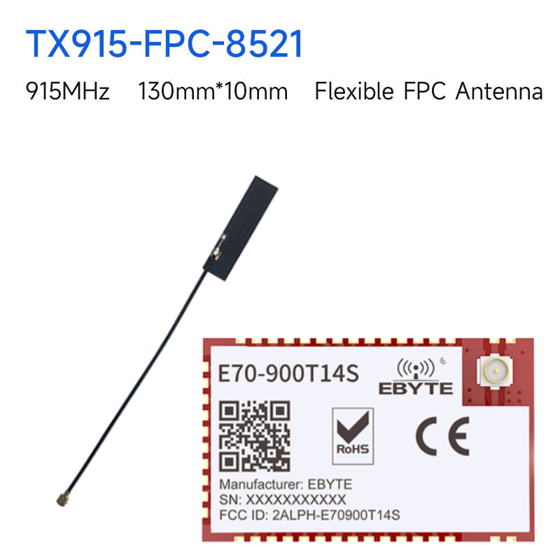 EBYTE E70-900T14S TI CC1310 chip UART Wireless Module Modbus RSSI 14dBm High-Speed Continuous Transmission IPX/Stamp Hole Antenna Module