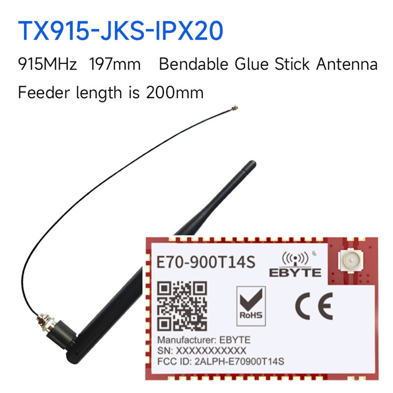 EBYTE E70-900T14S CC1310 UART-Funkmodul Modbus RSSI 14 dBm Hochgeschwindigkeits-Dauerübertragung E70-900T14S IPX/Stempelloch-Antennenmodul