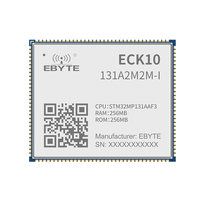 EBYTE ECK10-131A2M2M-I STM32MP13 System Linux SOM 650MHz  DDR3 256MB NAND FLASH Plated Half-Holes ARM Cortex A7 Stamp Hole