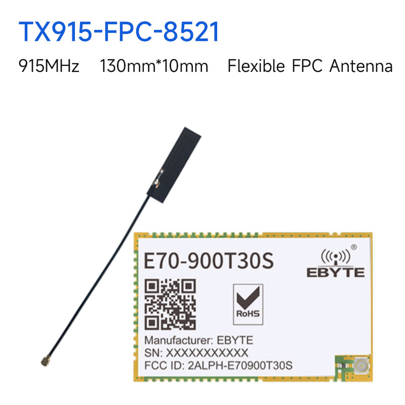 EBYTE E70-900T30S TI CC1310 chip UART Wireless Module Modbus RSSI 30dBm High-Speed Continuous Transmission IPX/Stamp Hole Antenna Module