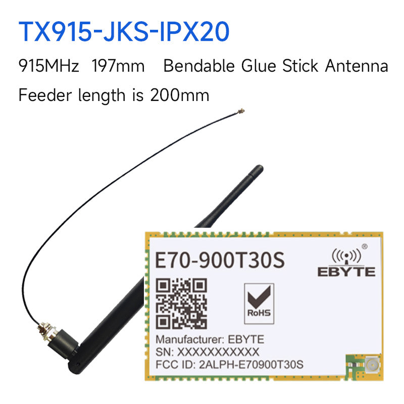 EBYTE E70-900T30S TI CC1310 chip UART Wireless Module Modbus RSSI 30dBm High-Speed Continuous Transmission IPX/Stamp Hole Antenna Module