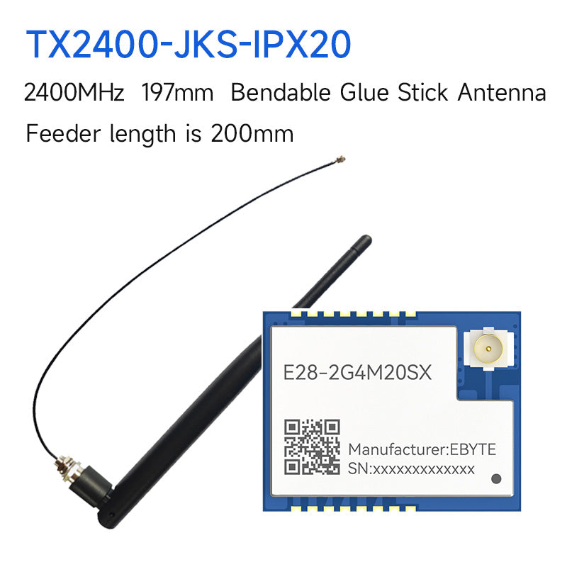 Ebyte E28-2G4M20SX 2.4GHz SX1281 Lora Wireless SPI RF Module BLE 20dbm High Speed Low Power PA+LNA FLRC IPEX Antenna