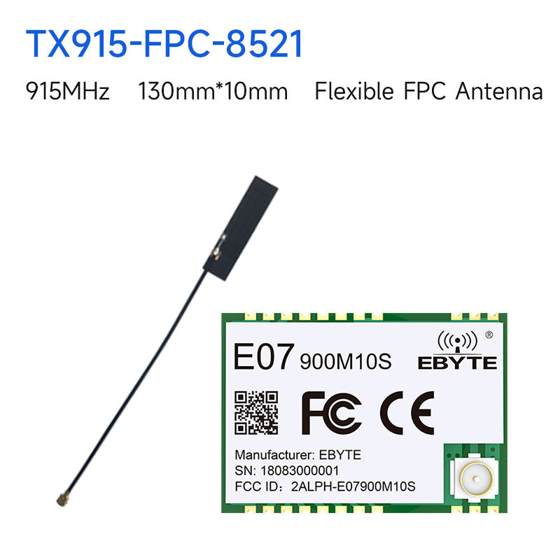 EBYTE E07-900M10S TI CC1101 Wireless RF Module 868Mhz 915Mhz IPEX/Stamp Hole Antenna Long Range 1.5km SMD Package SPI Wireless Module