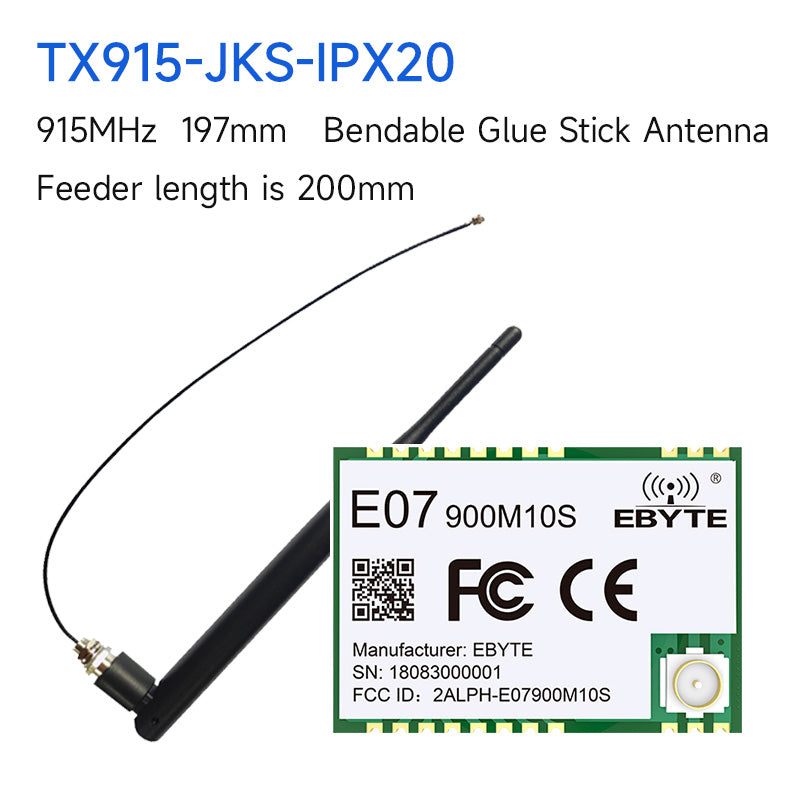 EBYTE E07-900M10S TI CC1101 Drahtloses HF-Modul 868 MHz 915 MHz IPEX/Stempellochantenne Lange Reichweite 1,5 km SMD-Paket SPI-Funkmodul