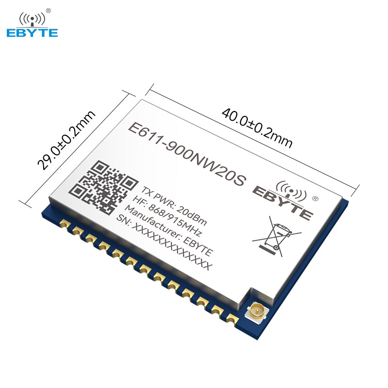 Ebyte E611-900NW20S 20dBm UART/PHY UAV 915MHz Long distance digital and image data transparent transmission wireless module