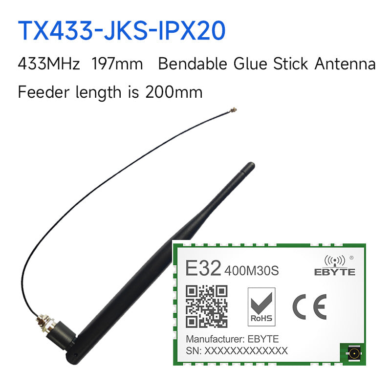 Беспроводной модуль SX1278 Lora 433/470 МГц, дальность действия 10 км, E32-400M30S IPEX/антенна со штампованным отверстием, модуль расширения спектра SPI LoRa