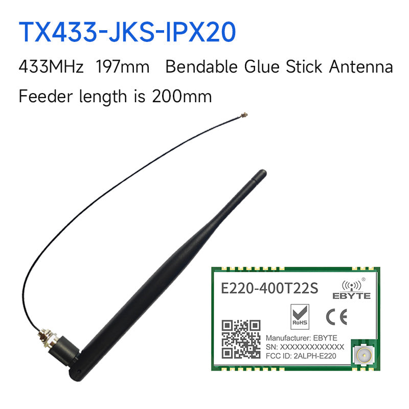 EBYTE E220-400T22S LLCC68 LoRa-Modul 433 MHz 470 MHz 22 dBm IPEX/Stempelloch UART WOR Drahtloser Senderempfänger mit großer Reichweite