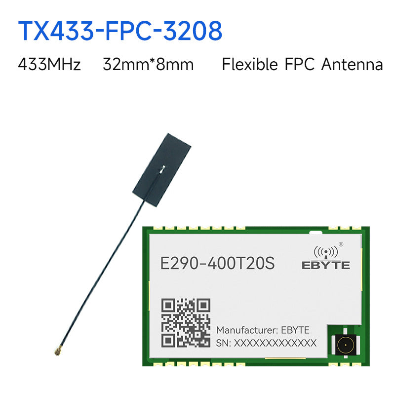 EBYTE E290-400T20S PAN3060 ChirpIoT™ Spread Spectrum Module IPEX/Stamp Hole AT Command Airspeed Adaptation Automatic Relay