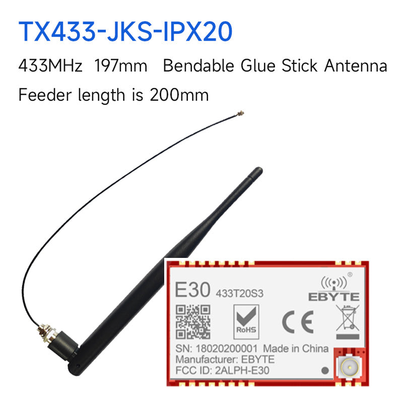 SI4438 433 MHz Hochwertiges Funkmodul HF-Modul E30-433T20S3-V2.0 Langstrecken-UART-Transceiver CE RoHS EBYTE