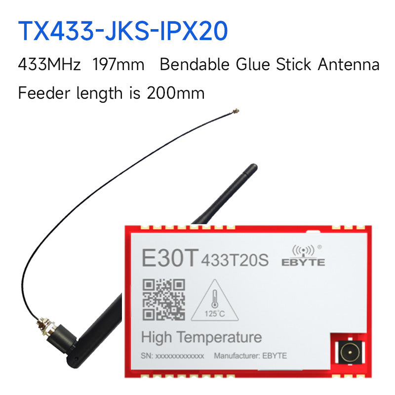 EBYTE E30T-433T20S Wireless Serial Port Module 150℃ High Temperature Resistance 425~450.5MHZ 20dBm IPEX FEC RSSI 3.5KM SMD