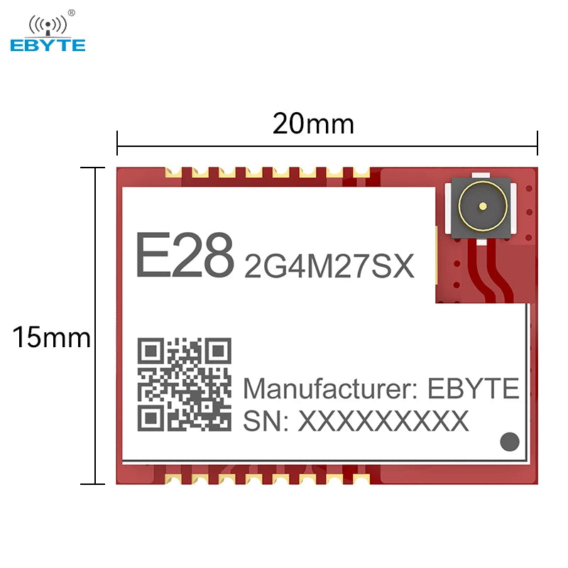 EBYTE OEM ODM E28-2G4M27SX Free sample SX1281 27dBm 2.4GHz RF transceiver lora module rf modulator for sale