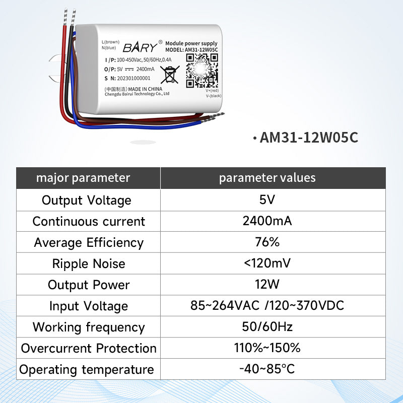 Ebyte AM11/AM31-C Series Industrial Grade AC-DC Isolated Step-down Power Module Supply Lightning protection Circuit 5W 12W