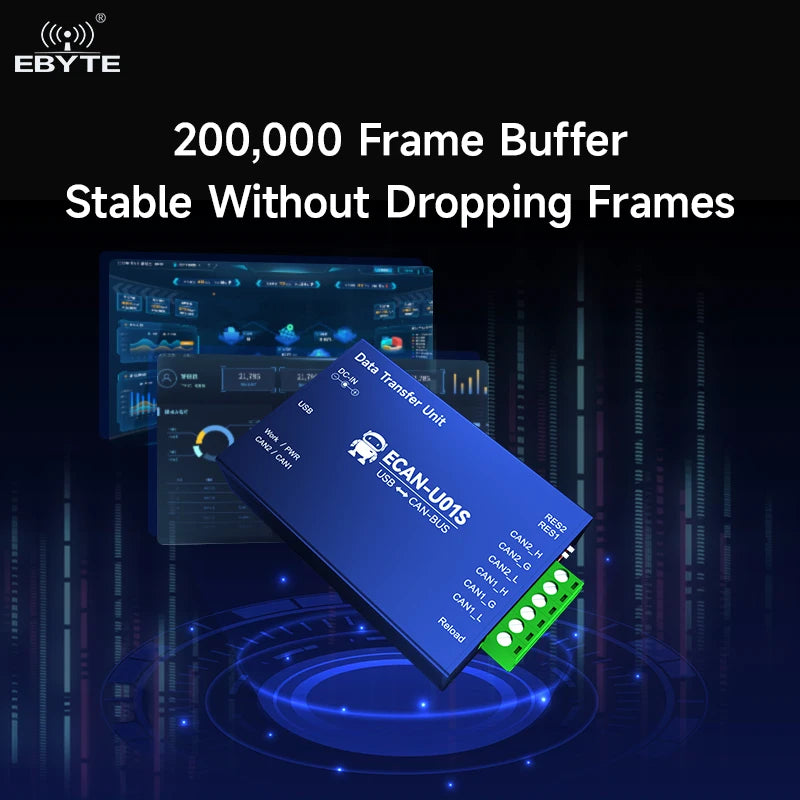 EBYTE OEM/ODM ECAN-U01S high performance can relay 8-28v DC can bus interface usb to can ethernet