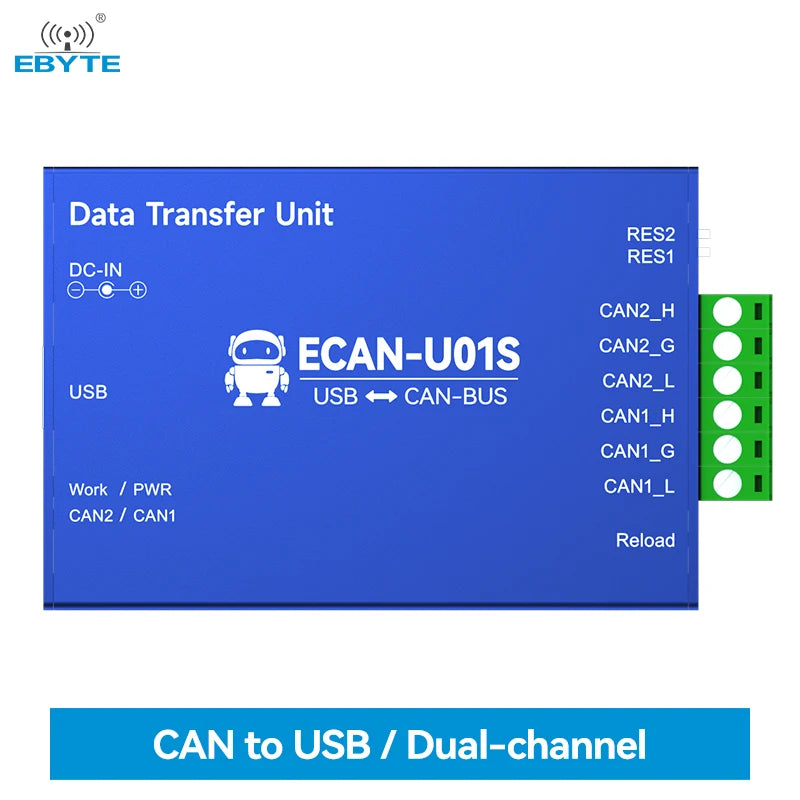 EBYTE OEM/ODM ECAN-U01S high performance can relay 8-28v DC can bus interface usb to can ethernet