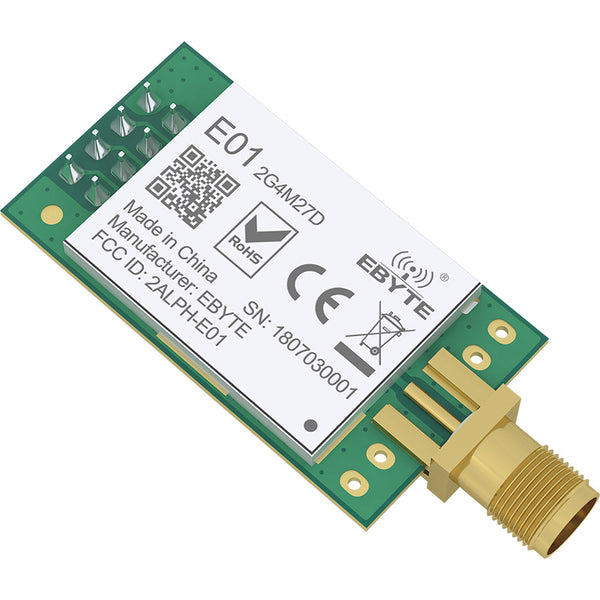 EBYTE E01-2G4M27D nRF24L01 PA LNA nRF24L01P 2.4GHz Module 27dBm Wireless Transceiver Module Long Distance Small Size for Smart Home