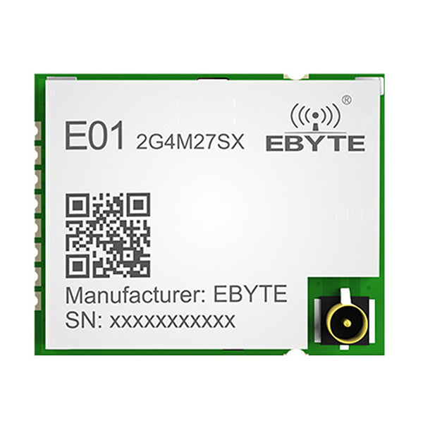 nRF24L01P-Chip-Funkmodul EBYTE E01-2G4M27SX 2,4 G 27 dBm SMD nRF24L01P + PA IPEX-HF-Schnittstelle SPI-Kommunikations-Tx-Rx-Modul