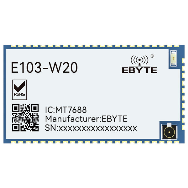 EBYTE E103-W20(7688) MT7628AN IEEE802.11b/g/n 24dBm Serial port to wifi low power consumption wifi modules