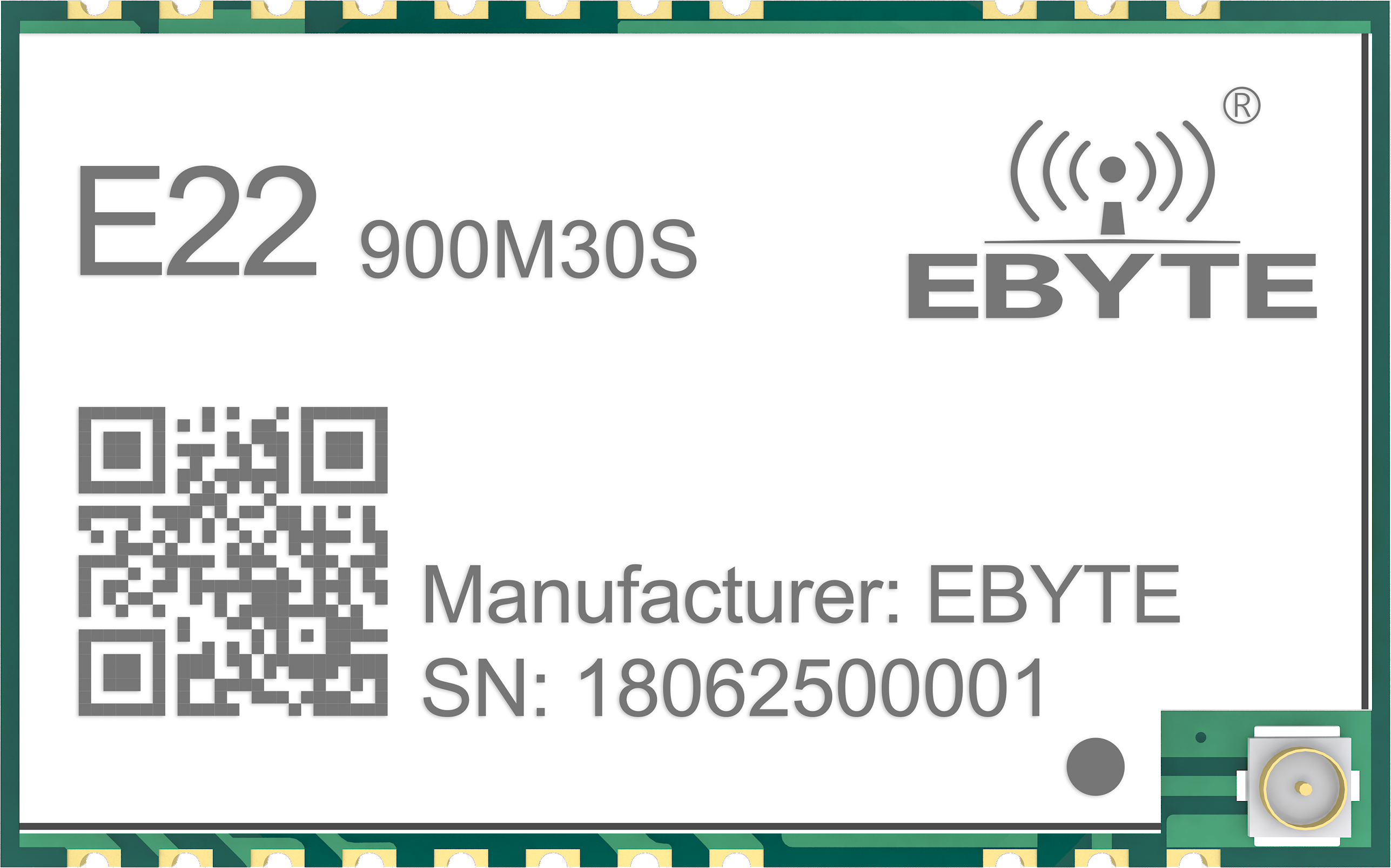 EBYTE E22-900M30S SX1262 LoRa Module 868MHz Wireless Module 30dBm 12km Range IPEX Antenna SPI Interface Low Power Consumption