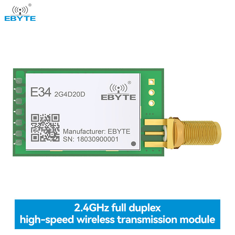 nRF24L01P UART-HF-Modul 2,4 GHz 20 dBm Langstrecke 2 km E34-2G4D20D-V2.0 SMA-K-Antenne Drahtloser Transceiver-Sender-Empfänger