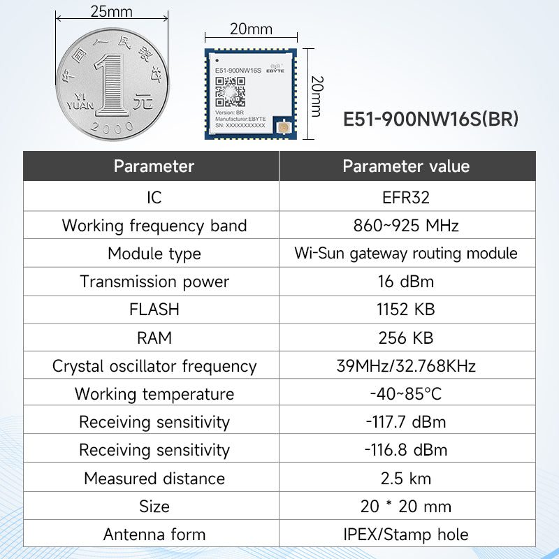 Ebyte E51 Series Industrial-grade Multi-protocol Wi-Sun Module Gateway Routing Module Development Board 433/868/915MHz 16dBm