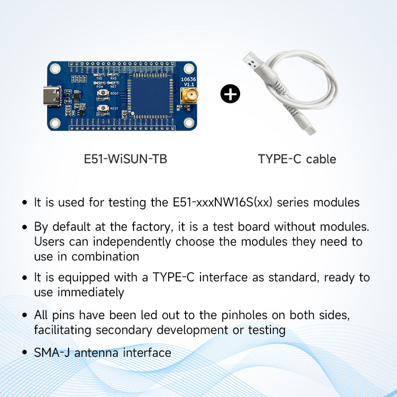 Ebyte E51 Series Industrial-grade Multi-protocol Wi-Sun Module Gateway Routing Module Development Board 433/868/915MHz 16dBm