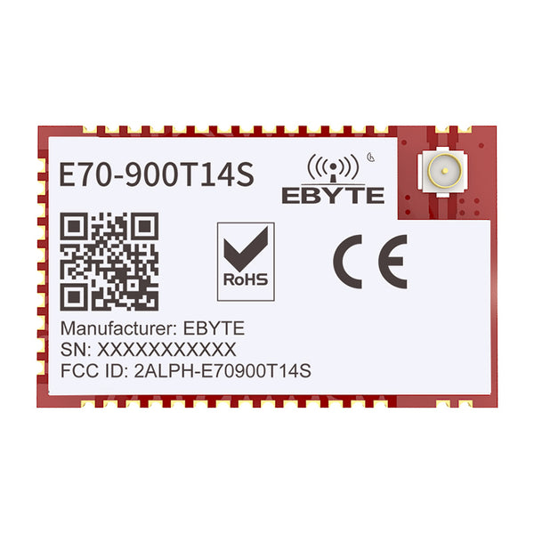 EBYTE E70-900T14S CC1310 UART Wireless Module Modbus RSSI 14dBm High-Speed Continuous Transmission E70-900T14S IPX/Stamp Hole Antenna Module