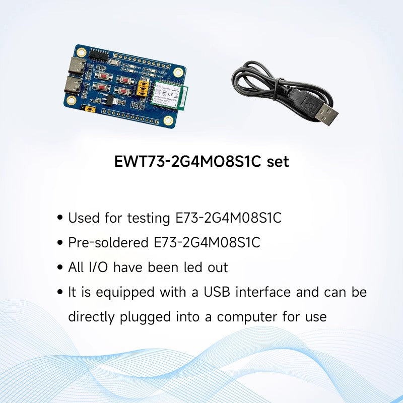 Ebyte EWT73 sries BLE Module Development Board USB 2.4GHz BLE4.2/5.0/5.1/5.4 NRF52810 High-performance Processor 2379-2496 MHz