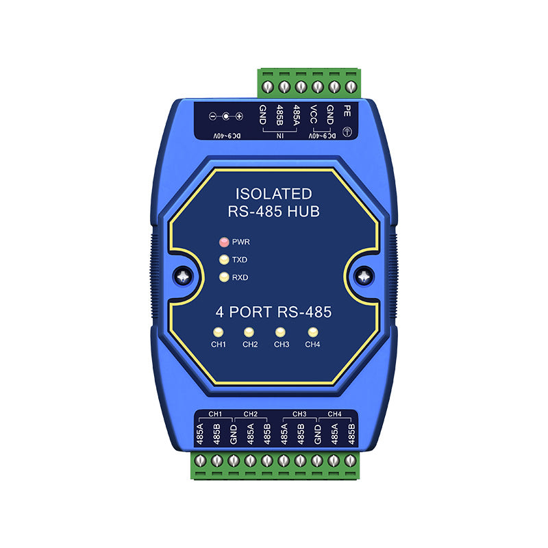 EBYTE E810-R14 Industrial 4-way Cache RS485 Hubs Photoelectric Isolation DC9-40V ESD Protection Power and Signal Isolation