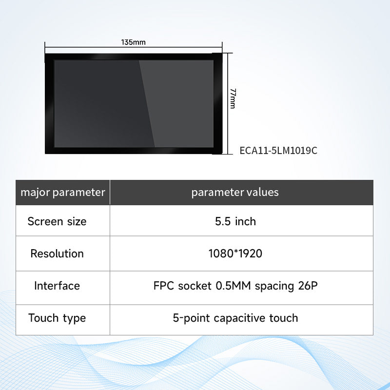Ebyte ECA11 Series Industrial Grade 5.5-inch MIPI Touch Screen Module Supports Linux Development Board/single Board Computer