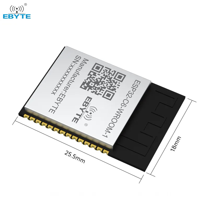 2.4G Bluetooth Wifi IOT SoC Module CDSENET ESP32-C6-WROOM-1 25dbm 300m WIFI6 BLE5.3 ESP32-C6 MQTT IPV6 8M Flash AT Command PCB