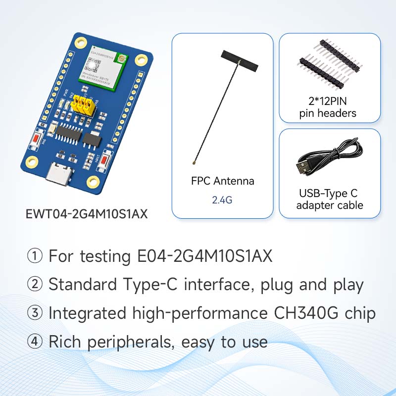 Ebyte E04 Series SOC Wireless Communication Module Hardware Module STM32WL33 RF Chip 10/20dBm 433/868/915MHz 2.4 GHz Test Suite