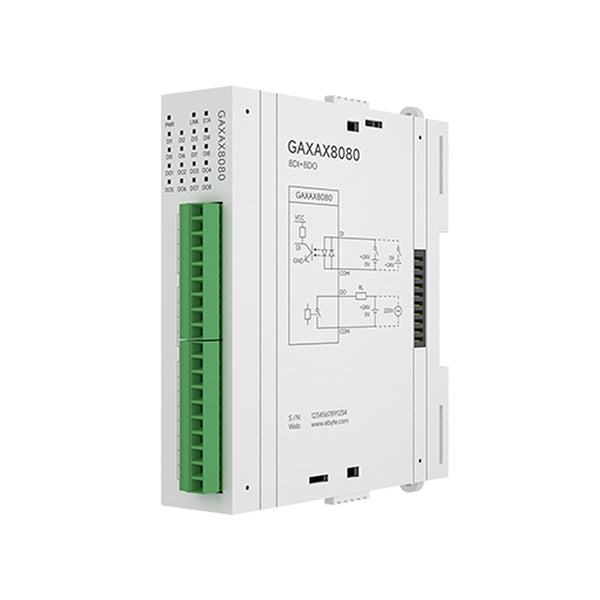 8DI+8DO Analogschaltererfassung RJ45 RS485 CDEBYTE GAXAX8080 Verteiltes Remote-IO-Erweiterungsmodul Modbus Rapid Debugging 