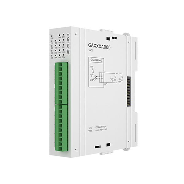 16DI RJ45 RS485 Distributed Remote IO Expansion Module Analog Switch Acquisition CDEBYTE GAXXXA000 Modbus Rapid Debugging