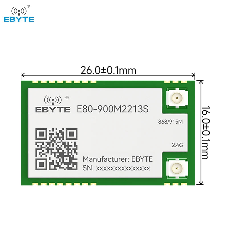 Ebyte E80-900M2213S Semtech multi-band LoRa LR1121 chip 22/13dBm 850-930M/2.4GHz LoRa dual-band wireless RF transceiver module