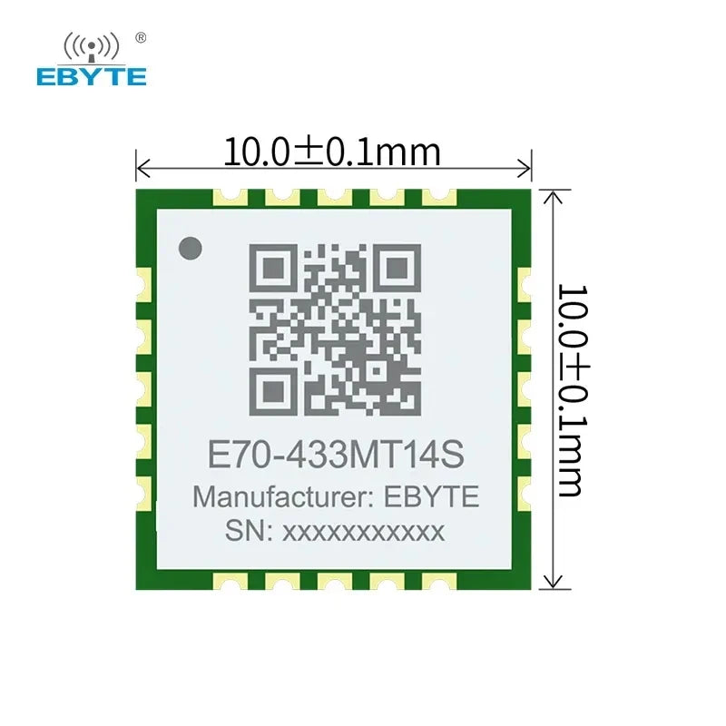 Ebyte E70-433MT14S TI's CC1310 Ultra-small size Ultra-low power consumption 24MHz temperature compensated crystal oscillator